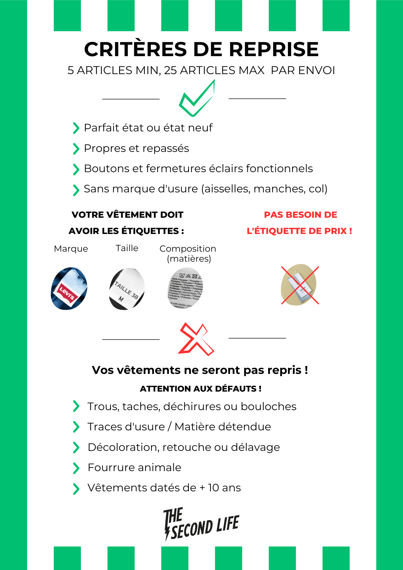 Nos critères de reprise